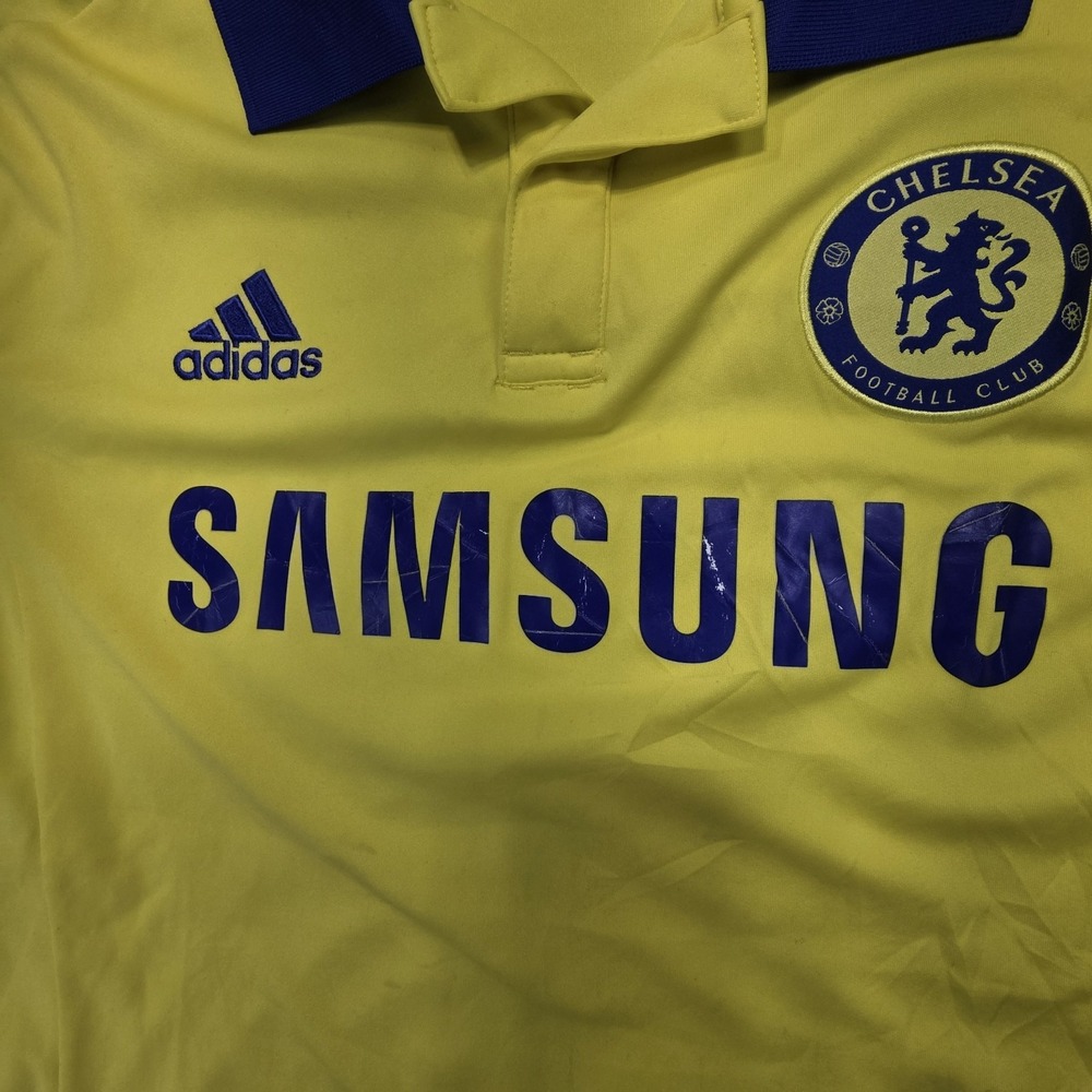 2014 Adidas Chelsea Football Club FC Yellow Jersey Size Large Samsung - Picture 4 of 9